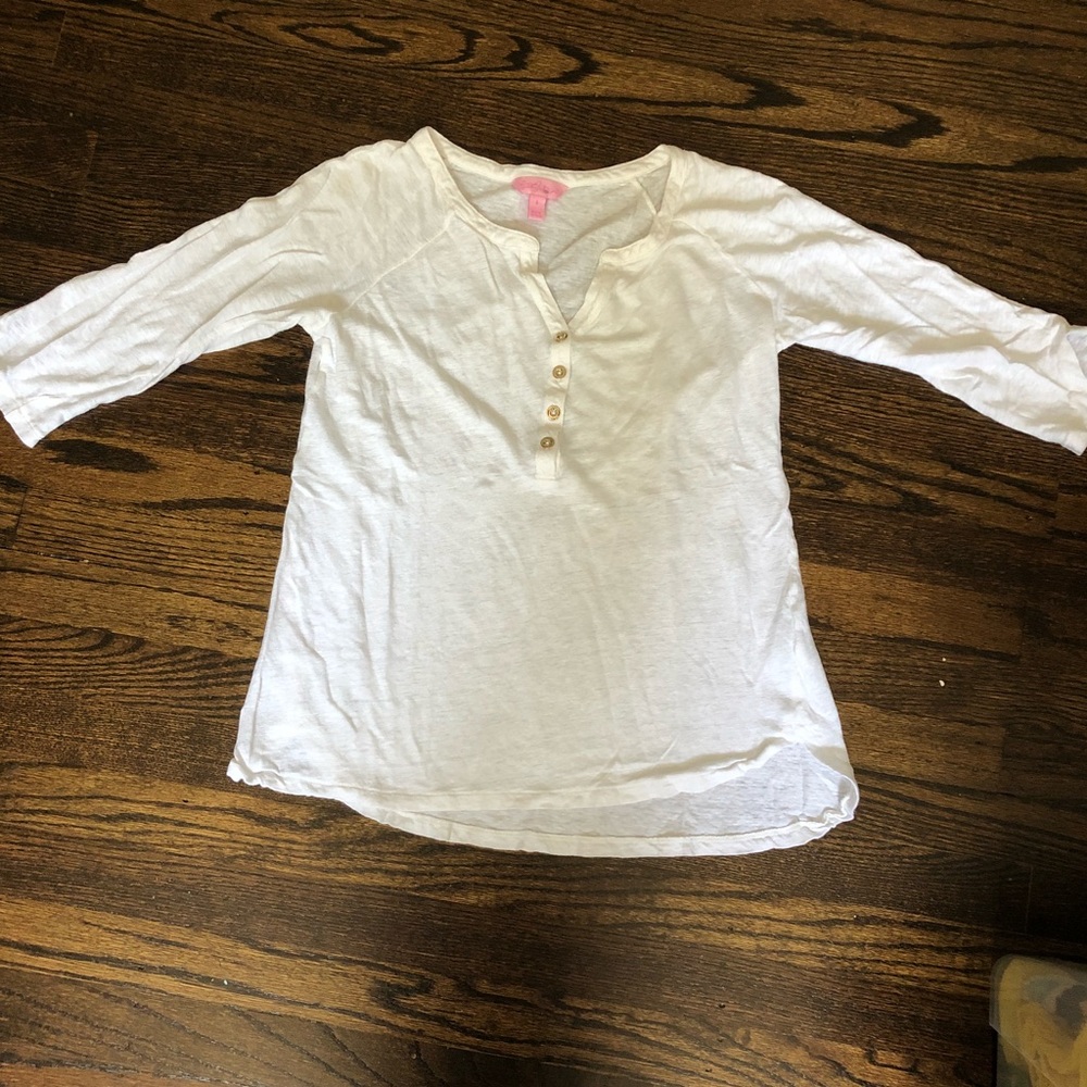 NWOT Lilly Pulitzer Linen raglan top